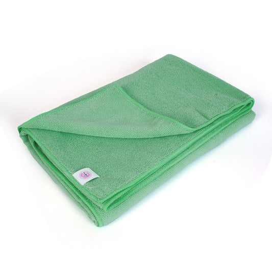 Korynza Quick-Dry Microfiber Bath Towel - Green Solid