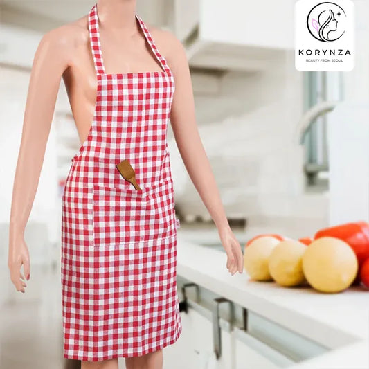 Apron Checked Red & Yellow