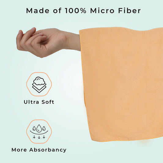 Korynza Quick-Dry Microfiber Bath Towel - Orange Solid