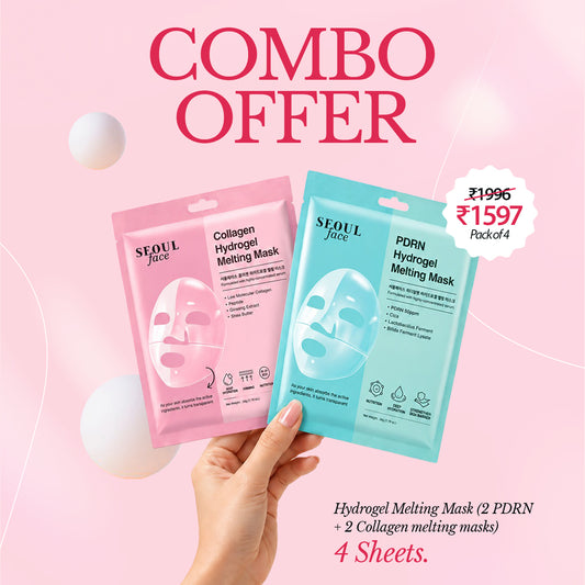 Hydrogel Melting Mask (2 PDRN + 2 Collagen melting masks) - Pack of 4