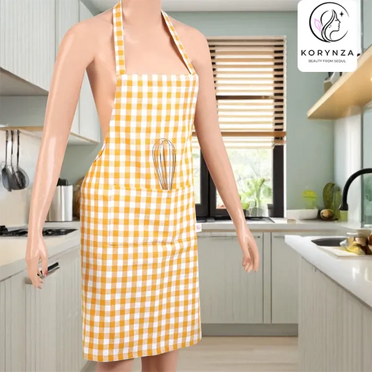 Apron Checked  Red, Blue & Yellow