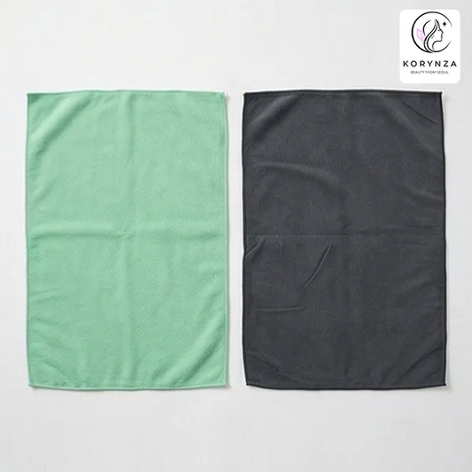 Hand Towel - Green and Grey